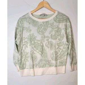 NWOT ANN TAYLOR LOFT ~ Paisley Dolman Sweater ~ Matcha Latte ~ SMALL ~ Defect
